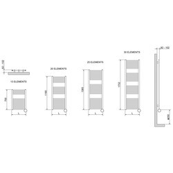 Полотенцесушители Cordivari Lisa 22 Electric Eco 400x700