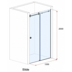 Душевые перегородки и стенки Andora Slide 125x200