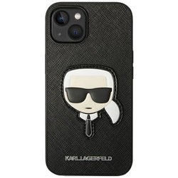 Чехлы для мобильных телефонов Karl Lagerfeld Saffiano Karl&apos;s Head Patch for iPhone 14 Plus
