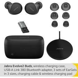 Наушники Jabra Evolve2 Buds USB-A MS + Wireless Charging Pad