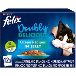 Корм для кошек Felix Doubly Delicious Ocean Recipe in Jelly 12 pcs