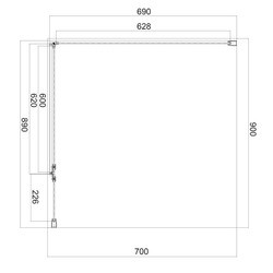 Душевые кабины Omnires Manhattan 100x120 левая / правая