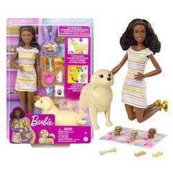 Куклы Barbie Newborn Pups Doll and Pets HCK76