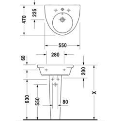 Умывальник Duravit Starck 2 041160