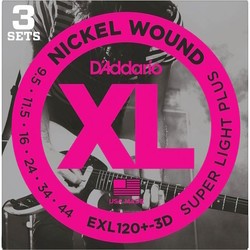 Струны DAddario XL Nickel Wound Plus 9.5-44 3D