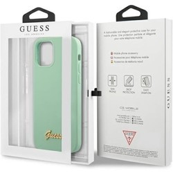 Чехлы для мобильных телефонов GUESS Metal Logo Script for iPhone 12 mini