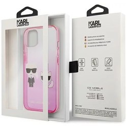 Чехлы для мобильных телефонов Karl Lagerfeld Gradient Iconic Karl and Choupette for iPhone 13 Mini