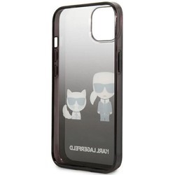 Чехлы для мобильных телефонов Karl Lagerfeld Gradient Iconic Karl and Choupette for iPhone 13