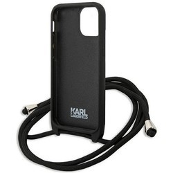 Чехлы для мобильных телефонов Karl Lagerfeld Leather Monogram Patch and Cord Iconic for iPhone 13 Pro Max