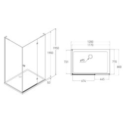 Душевые кабины Volle Benita 120x80 правая