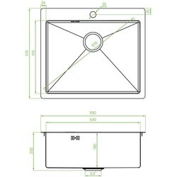 Кухонные мойки Laveo Marmara 590 SAM 010T 590x510 (золотистый)