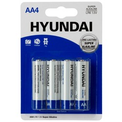 Аккумуляторы и батарейки Hyundai Super Alkaline  4xAA