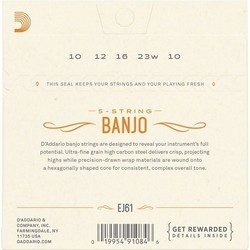 Струны DAddario Nickel Banjo 10-23