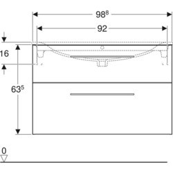 Тумбы под умывальник Geberit Selnova Square 100 501.212.00.1 (белый)