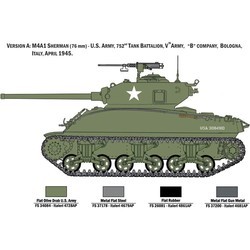 Сборные модели (моделирование) ITALERI M4A1 Sherman with U.S. infantry (1:35)