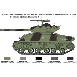 Сборные модели (моделирование) ITALERI M4A1 Sherman with U.S. infantry (1:35)
