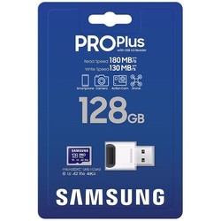 Карты памяти Samsung PRO Plus microSDXC + Reader 2023 128&nbsp;ГБ