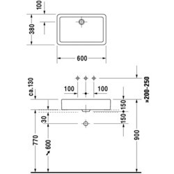 Умывальник Duravit Vero 045560