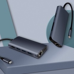 Картридеры и USB-хабы Coteetci 8-in-1 HDMI + Reader + Network Card