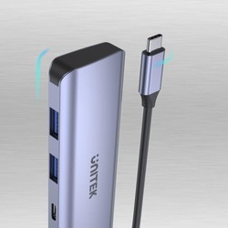 Картридеры и USB-хабы Unitek uHUB Q4 Next 4-in-1 USB-C Hub