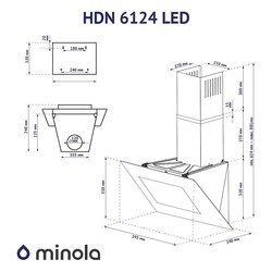 Вытяжки Minola HDN 6124 BL LED черный