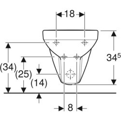 Биде Geberit Selnova Square 500.271.01.5