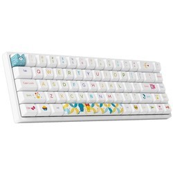 Клавиатуры Akko Doraemon Rainbow 3068B CS Jelly  Pink Switch (белый)