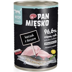 Корм для кошек PAN MIESKO Wet Food Adult Chicken with Cod  400 g