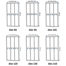 Душевые перегородки и стенки REA Alex 80 REA-K0287