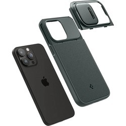 Чехлы для мобильных телефонов Spigen Optik Armor (MagFit) for iPhone 15 Pro (зеленый)