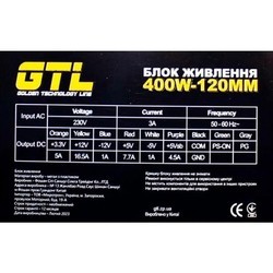 Блоки питания GTL ATX PSU GTL-400-120