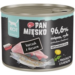 Корм для кошек PAN MIESKO Wet Food Adult Chicken with Cod  200 g
