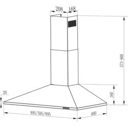 Вытяжки Interline Unna BL A/60 PB/2/T черный