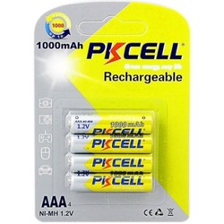 Аккумуляторы и батарейки Pkcell 4xAAA 1000 mAh