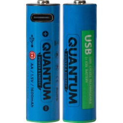 Аккумуляторы и батарейки Quantum 2xAA 1600 mAh USB Type-C
