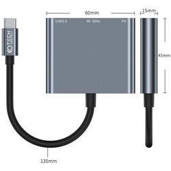 Картридеры и USB-хабы Tech-Protect V1-HUB Adapter 3in1