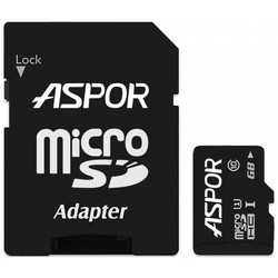 Карты памяти Aspor MicroSDHC UHS-I Class 10 + SD adapter 32&nbsp;ГБ