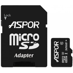 Карты памяти Aspor MicroSDHC UHS-III Class 10 + SD adapter 128&nbsp;ГБ