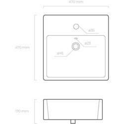 Умывальники Oltens Hyls 41309000 470&nbsp;мм
