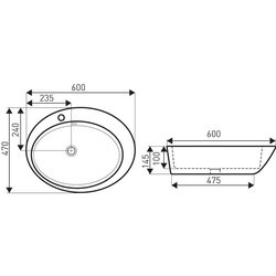 Умывальники Novoterm Kerra KR 726 600&nbsp;мм