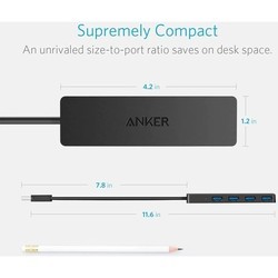Картридеры и USB-хабы ANKER Ultra Slim 4-Port USB 3.0 Data Hub