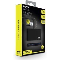 Картридеры и USB-хабы Port Designs USB Hub 4 Ports 3.0
