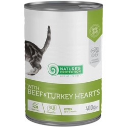 Корм для кошек Natures Protection Kitten Canned Beef\/Turkey Hearts 400 g