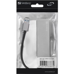 Картридеры и USB-хабы Sandberg USB-A Hub 1xUSB3.0+3x2.0 SAVER
