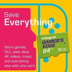 Карты памяти Integral Gamer’s Edge Micro SDXC Card for the Nintendo Switch and Steam Deck 64&nbsp;ГБ