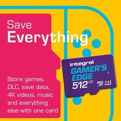 Карты памяти Integral Gamer’s Edge Micro SDXC Card for the Nintendo Switch and Steam Deck 512&nbsp;ГБ