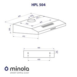 Вытяжки Minola HPL 504 BL черный