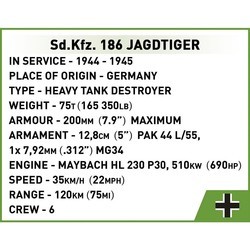 Конструкторы COBI Sd.Kfz.186 Jagdtiger 2580
