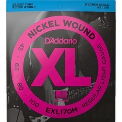 Струны DAddario XL Nickel Wound Bass MS 45-100