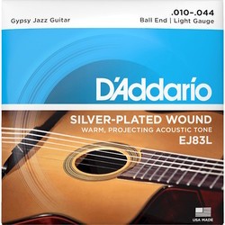 Струны DAddario Gypsy Jazz Silverplated Wound Ball End 10-44